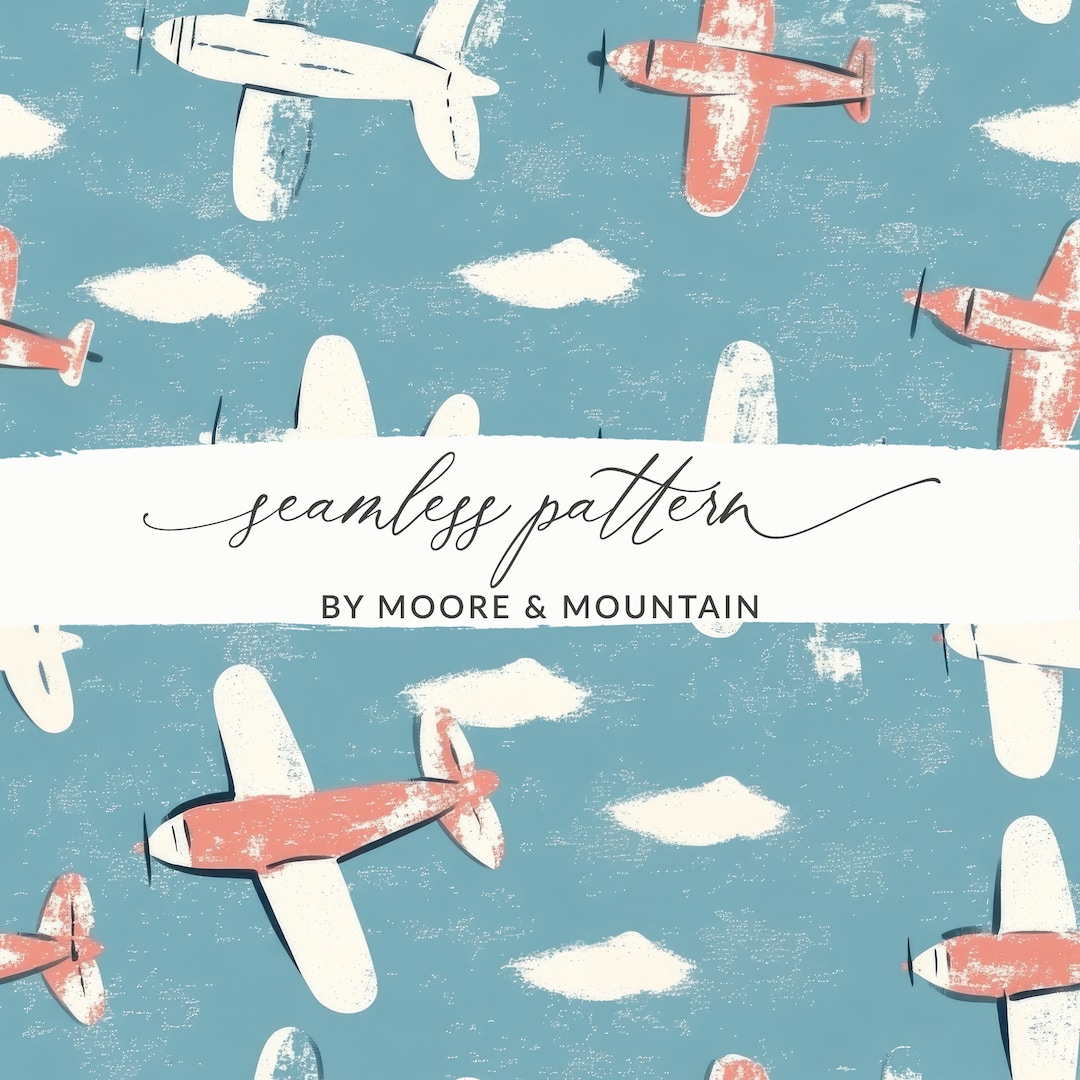 Patrón sin costuras de avión para niños, fondo PNG, patrón de avión, lindo  patrón vintage de jet para diseño textil de niños, diseño de sublimación -  Etsy México, image size:1080x1080