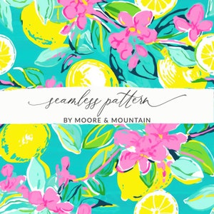 Naadloze preppy limoenen achtergrondpatroon, naadloze preppy citroenen naadloze digitale png-bestand voor sublimatie ontwerp, naadloze preppy citrus patroon