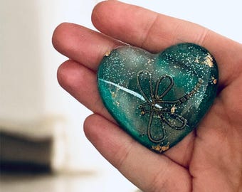 Fait main - Câlin de poche coeur . Pocket hug . Porte bonheur . Amulette . Idée cadeau . Lucky charm . Noël .Maîtresse / Maître. St Valentin