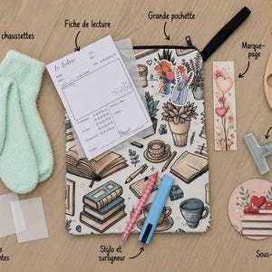 Kit de lecture . Idée cadeau de st Valentin . Anniversaire . Amour . Amis . Maîtresse . Maman  . Cadeau Original . Noël . Booknote