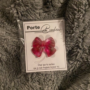 Câlin de poche petit noeud . Pocket hug . Porte bonheur . Amulette . Idée cadeau image 1