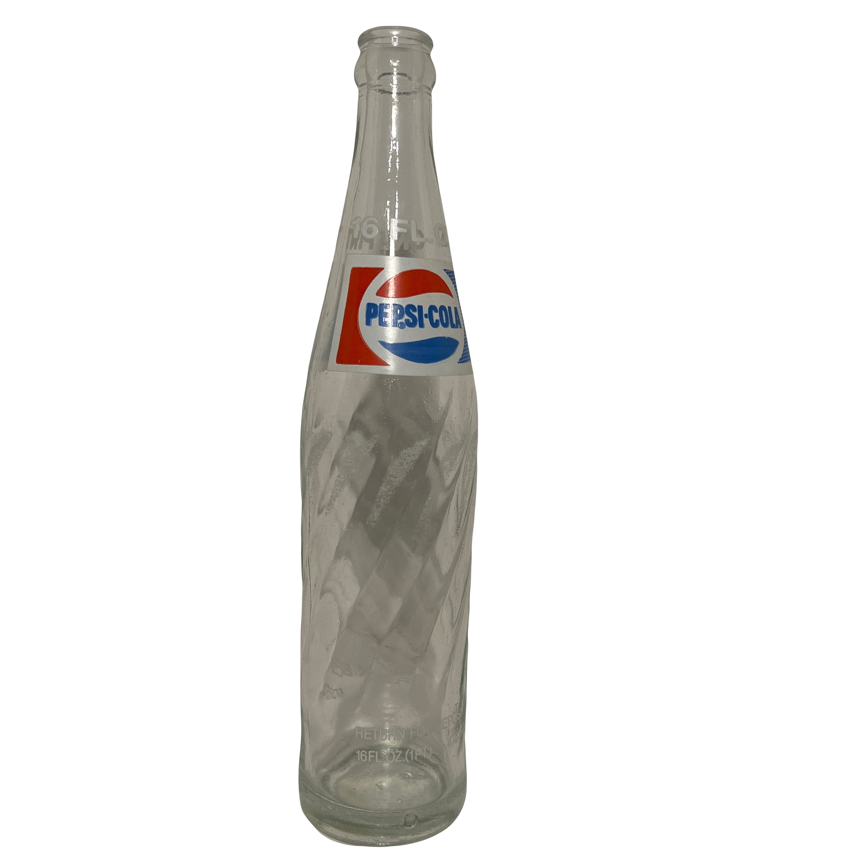 Vintage 1960-70s Retro Pepsi Twisted Ribbed Coke Bottle 16oz