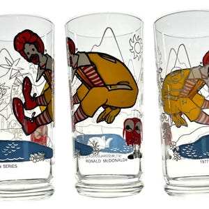 Vintage McDonald&#39;s Collectors Tumbler Water Glass 1970s & 1981