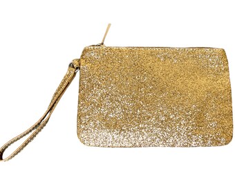 Express Clutch/Wristlet Gold Glitter