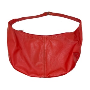 Pierre Cardin Red Leather Shoulder Hobo Bag