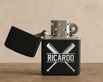Personalized Baseball Lighter, Custom Sports Gift, Custom Lighter, Baseball Player Present, Anniversary Gift