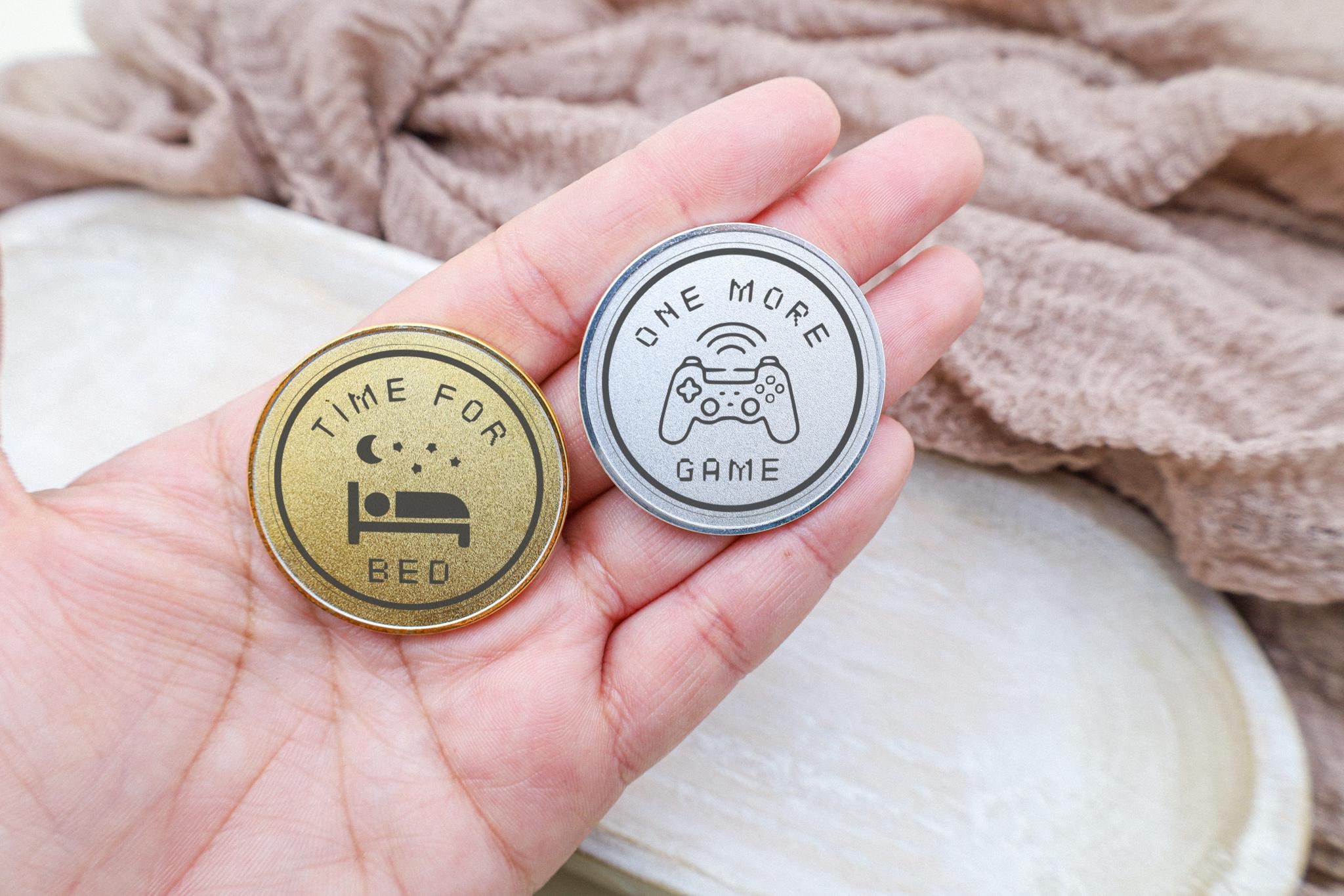 One More Game Coin,flip Coin,gift for Game Lover,valentines Day Gift ...