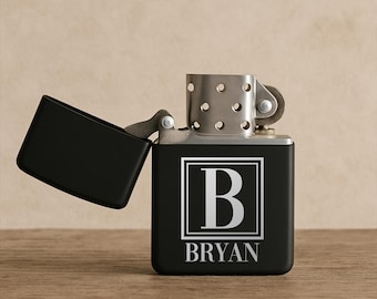 Personalized Monogram Lighter, Engraved Name Lighter, Groomsman Gift, Anniversary Present, Father's Day Gift, Unique Lighter, Custom Lighter