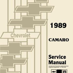 1989 Chevy Camaro Service Manual