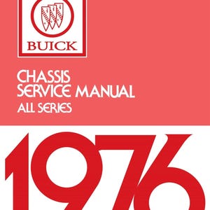 1976 Buick Chassis Service Manual All Series