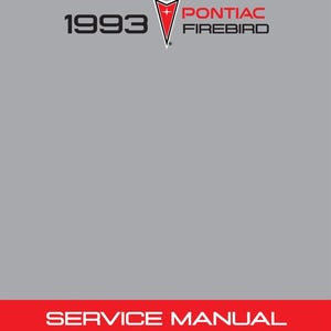 1993 Pontiac Firebird Service Manual