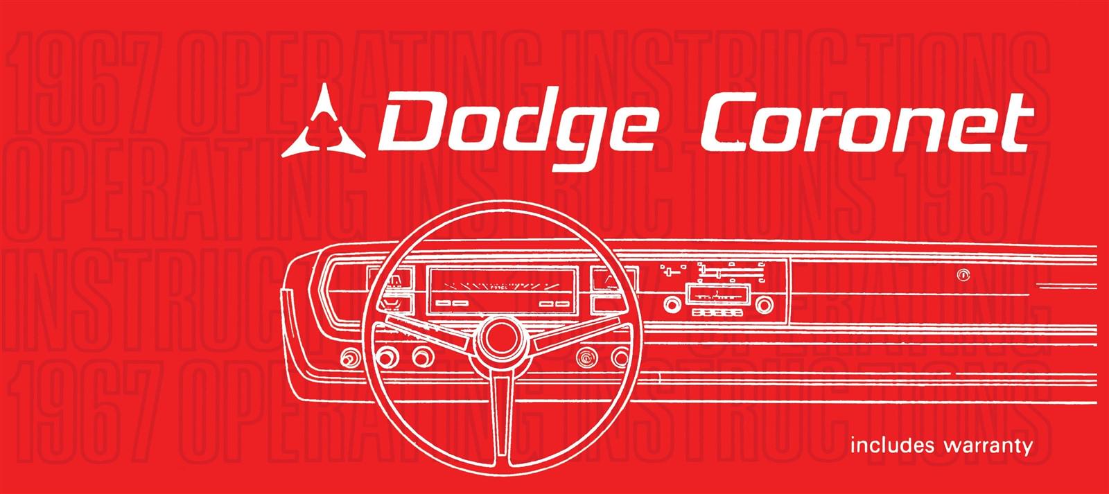 1967 Dodge Coronet & R/T Owner's Manual - COLOR