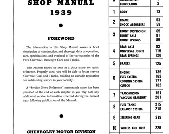 1939 Chevrolet Car & Truck Shop Manual – Detroit Iron Reprint, Paper Media