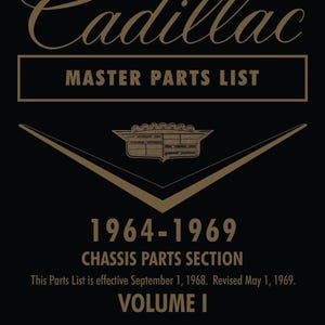1964 - 1969 Cadillac Master Parts List (2-Vol Set)