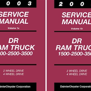 2003 Dodge DR Ram Truck 1500 2500 3500 Service Manual