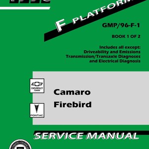 1996 Camaro Firebird Service Manual 2 Book Set