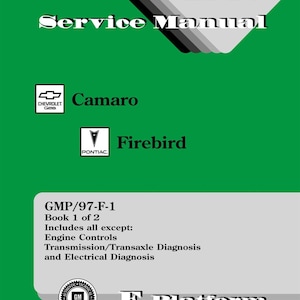 1997 Camaro Firebird Service Manual 2 Book Set