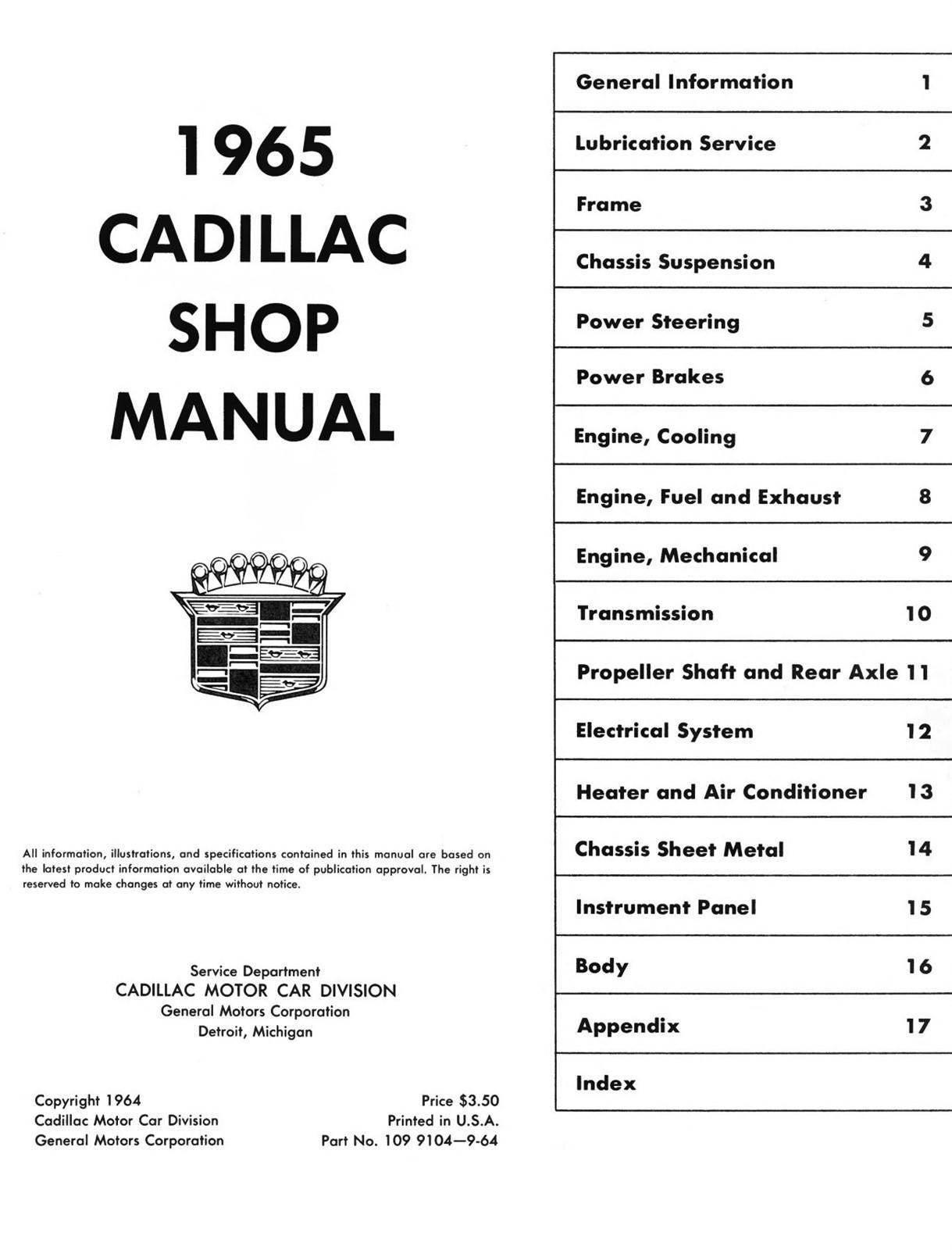 thumbnail image 2 of 1965 Cadillac OEM Factory Shop Manual – Detroit Iron Reprint (Paper, 9781791410469) 2 of 5