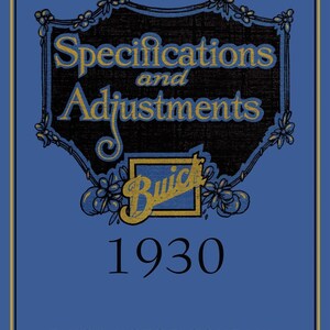 1930 Buick Shop Manual