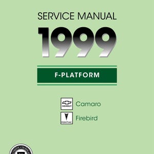 1999 Camaro Firebird Service Manual 3 Vol Set