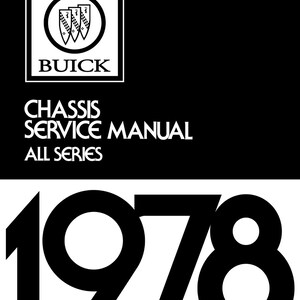 1978 Buick Chassis Service Manual All Series