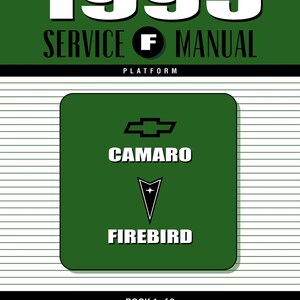 1995 Camaro Firebird Service Manual 3 Book Set