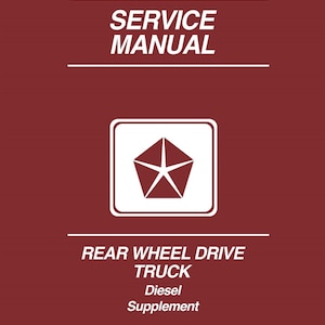 1990 Dodge Truck Cummins 5.9 Diesel Engine Repair Supplement