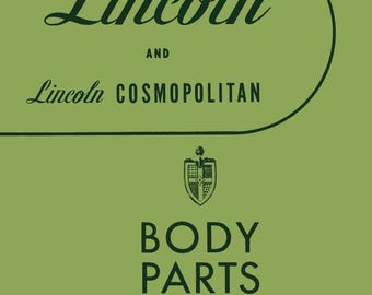 1950 Lincoln Body Parts Catalog
