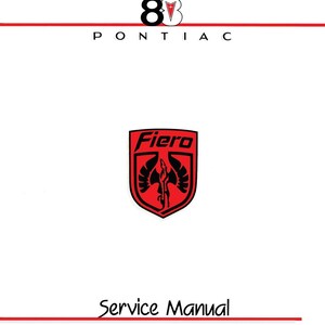 1988 Pontiac Fiero Service Manual
