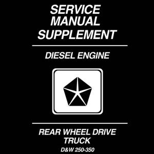 1991 Dodge Truck Cummins 5.9 Diesel Engine Repair Supplement