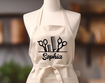 Custom Hairdresser Apron, Hair Stylist Gift, Personalized Barber Apron