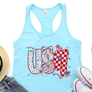 Womens 4th of July Tank Top, Cute 4th of July Shirt, Patriotic Tank top, Independence Day tank top, 4th July Tank Women