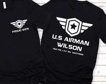 Personalized U.S. Airman Air Force Family Shirt, Proud Wife Matching Tee