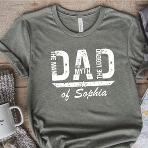 Personalized Dad of Kids Names Shirt, Custom Dad and Kids Tee, Dad And Child Shirts, Daddy Shirt, The Man The Myth The Legend T-Shirt