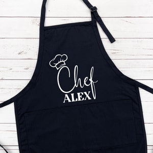 Customized Apron, Chef Printed Apron, Personalized Apron with Pocket, Custom Chef Apron, Apron Gift, Custom Text Apron, Custom Kitchen Apron
