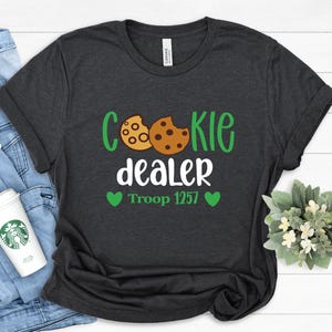 Cookie Dealer Shirt, Custom Cookie Dealer, Troop Number Shirt, Girl Camp Trip Shirt, Camping Shirt, Troop Shirt, Girls Camping Group Shirts