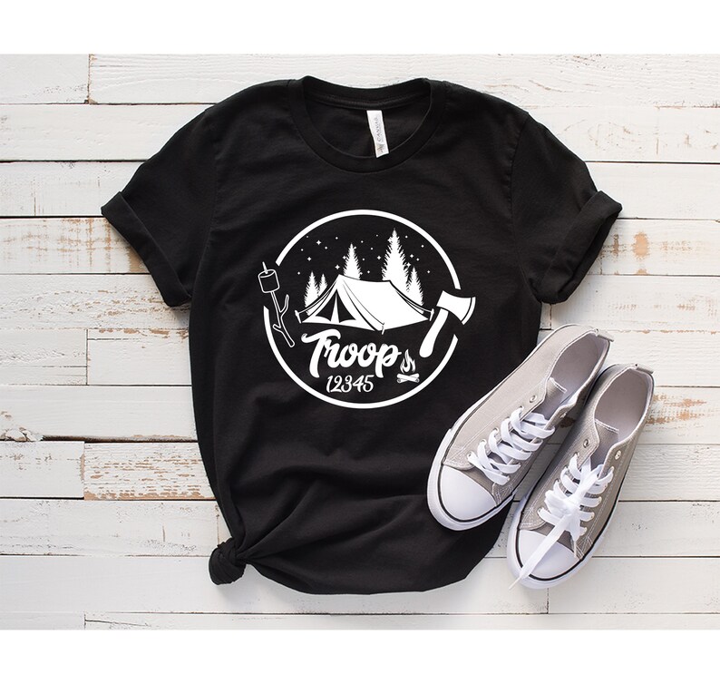 Custom Camp Troop Number T-shirt, Personalized Camping Troop Shirts, Scout Gift, Scouts Team Shirt, Camping Girl Scout, Troop Number Shirt bild 6