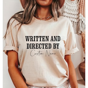 Written And Directed By Shirt, Custom Movie Director Shirt, Personalized Screenwriter Tshirt, Gift For Scenarist, Movie Shirt Gift