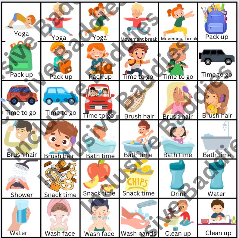 Home Chores and Routine Visual Icons, Daily Schedule, Independent ...