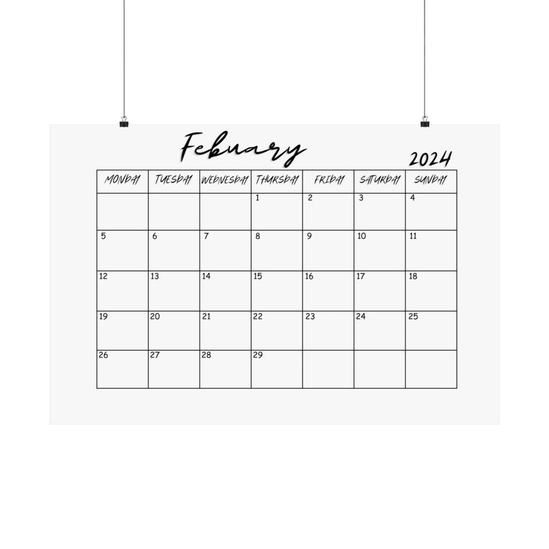 School Year Calendar 20232024 printable Etsy