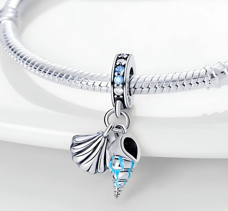 S925 Sterling Silver Inlaid Zircon Charm Beads - Canada