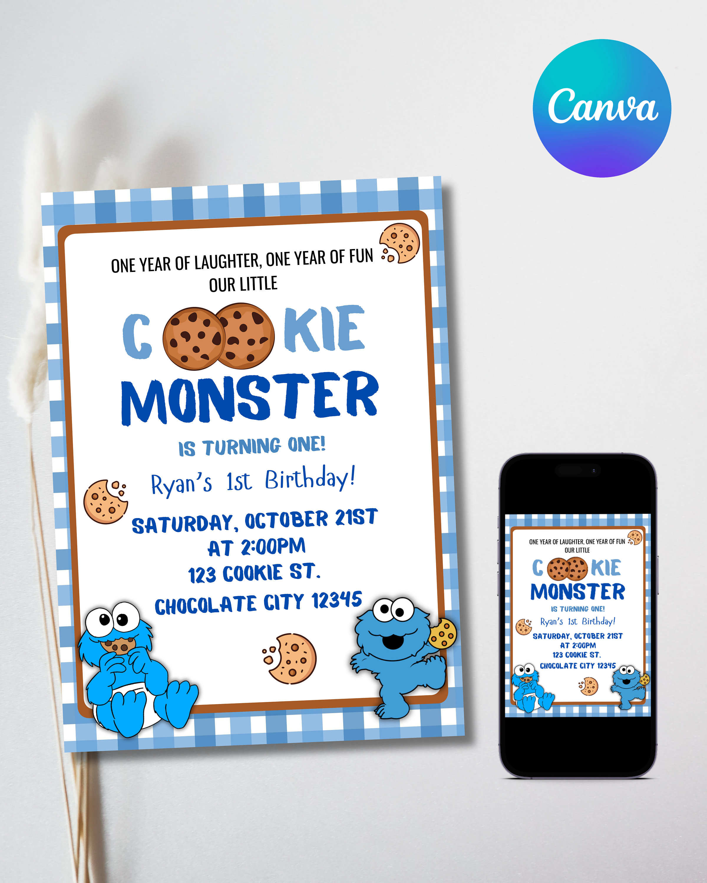 Ebony H Designs - 💙🍪💙COOKIE MONSTER THEMED BABY SHOWER 💙🍪💙