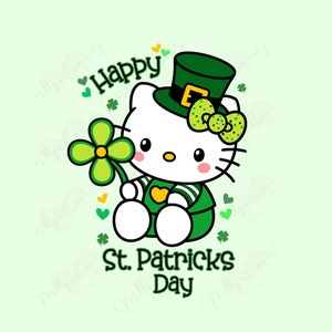 hello kitty beanie saint patricks day