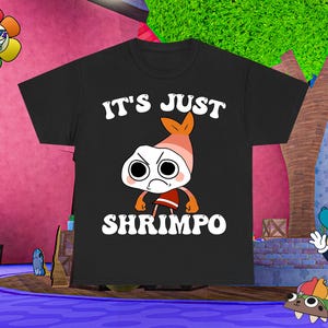 Dandy&#39;s World Unisex Tee, Dandy&#39;s World Shrimpo, Dandy&#39;s Pebble T-Shirt, Dandy&#39;s World birthday Tee, Dandy&#39;s World gift, Dandy&#39;s World tee