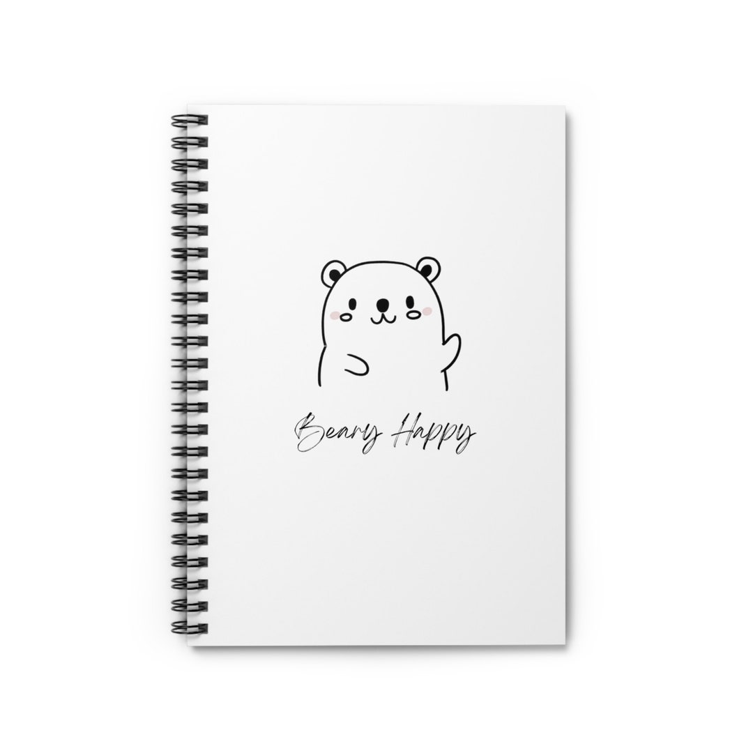 Cute Spiral Notebook Ruled Line Etsy