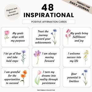 Inspirational Affirmation Cards Inspiring Gift for Women Motivational Cards for Friend Positive Reminder Gift Affirmations for Vision Board