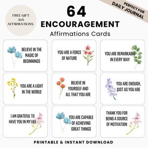 Encouragement Cards Daily Reminders Affirmations Intention Cards Positive Affirmations for Vision Board Abundance Kit for Manifest Gift Idea