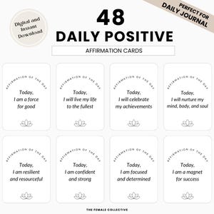 Cartes d'affirmations positives Cadeau inspirant pour femme Cartes de motivation pour amie Rappel quotidien Kit de manifestation Affirmations Vision Board