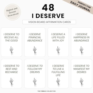 Cartes d'affirmation inspirantes Décoration de bureau motivante Cadeau pour un ami Rappel quotidien Cartes d'affirmation positives pour femme Vision Board