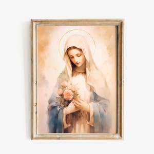 Nuestra Señora de Guadalupe Virgen Sin Marco Imagen Impresa Lista para Ser  Enmarcada Católica Cristiana Pared Arte Del Hogar Decoración Arte Religioso